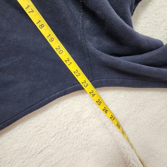 Hollister Sweater Medium Blue High Collar Full Double Zip Spell Out Jacket - Picture 8 of 8